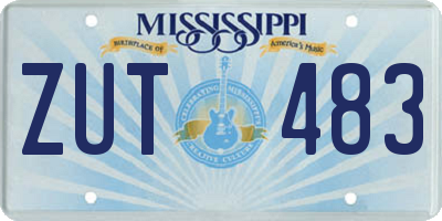 MS license plate ZUT483