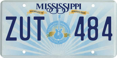 MS license plate ZUT484
