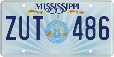 MS license plate ZUT486
