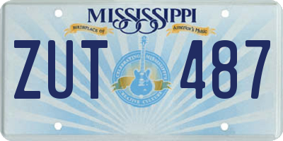 MS license plate ZUT487