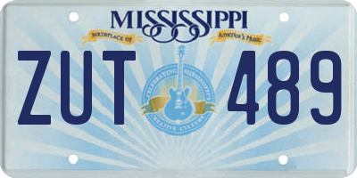 MS license plate ZUT489