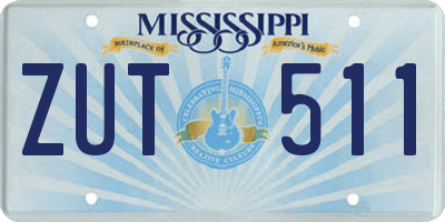 MS license plate ZUT511