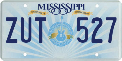 MS license plate ZUT527