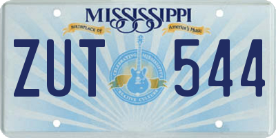 MS license plate ZUT544