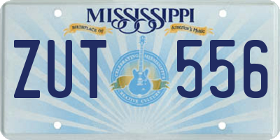 MS license plate ZUT556
