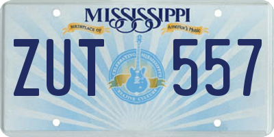 MS license plate ZUT557