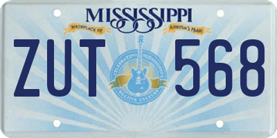 MS license plate ZUT568