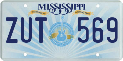 MS license plate ZUT569