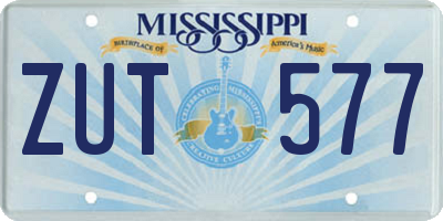 MS license plate ZUT577