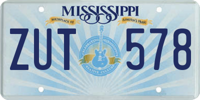 MS license plate ZUT578