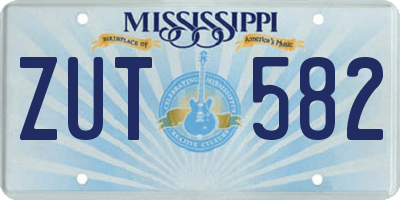 MS license plate ZUT582