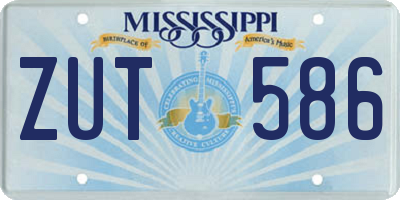 MS license plate ZUT586