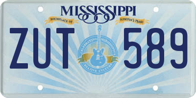 MS license plate ZUT589