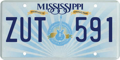 MS license plate ZUT591