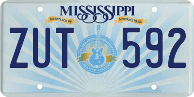 MS license plate ZUT592