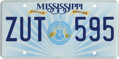 MS license plate ZUT595