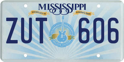 MS license plate ZUT606