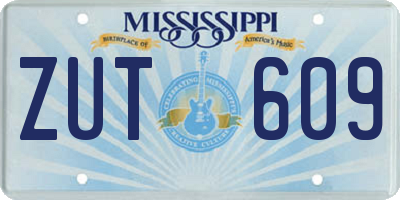 MS license plate ZUT609