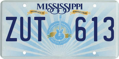 MS license plate ZUT613