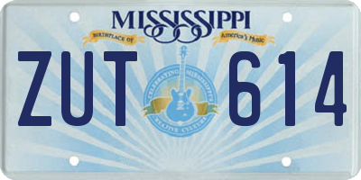 MS license plate ZUT614