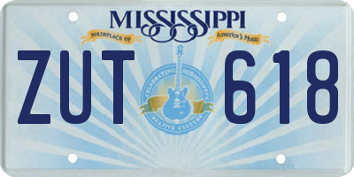 MS license plate ZUT618