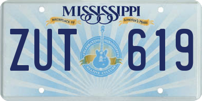 MS license plate ZUT619