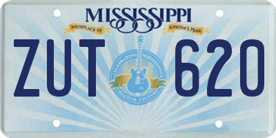 MS license plate ZUT620