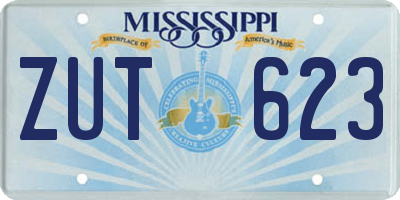 MS license plate ZUT623