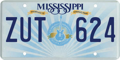MS license plate ZUT624