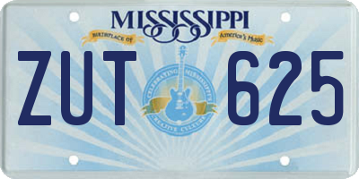 MS license plate ZUT625
