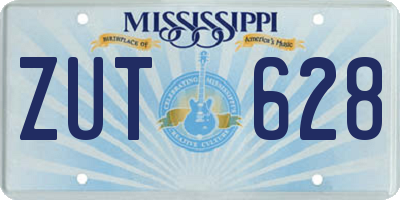 MS license plate ZUT628