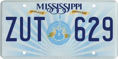 MS license plate ZUT629