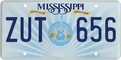 MS license plate ZUT656