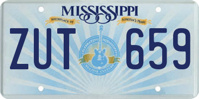 MS license plate ZUT659