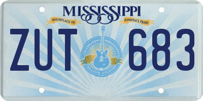 MS license plate ZUT683
