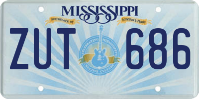 MS license plate ZUT686