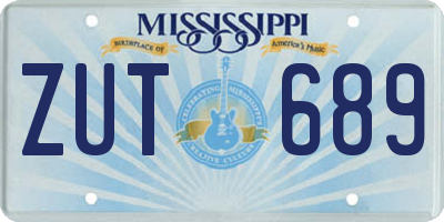 MS license plate ZUT689