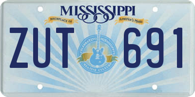 MS license plate ZUT691