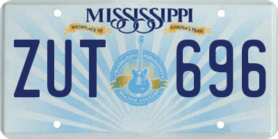 MS license plate ZUT696