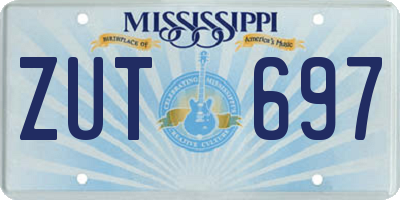 MS license plate ZUT697