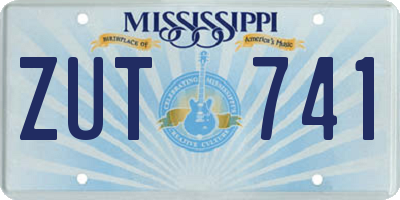 MS license plate ZUT741