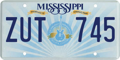 MS license plate ZUT745