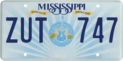 MS license plate ZUT747