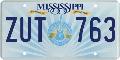 MS license plate ZUT763
