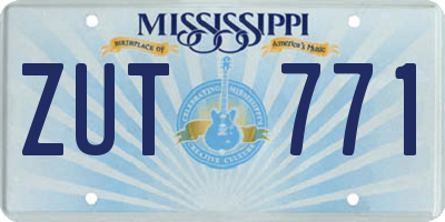 MS license plate ZUT771