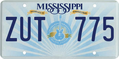 MS license plate ZUT775