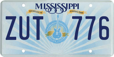 MS license plate ZUT776
