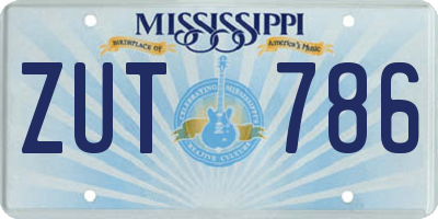 MS license plate ZUT786