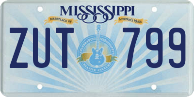 MS license plate ZUT799