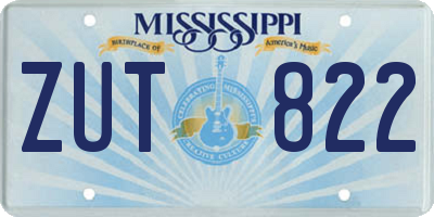 MS license plate ZUT822